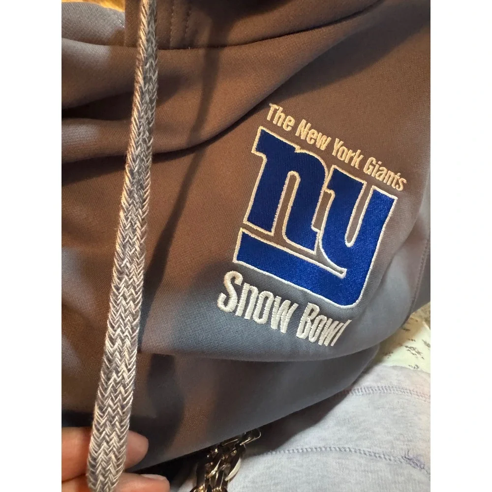 Adidas Men XL New York Giants Snow Bowl Climawarm Hoodie Gray